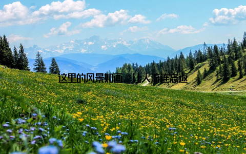 这里的风景如画, 让人流连忘返
