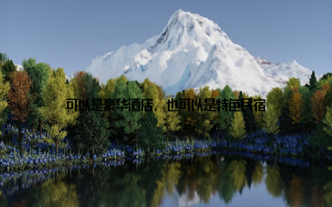 可以是豪华酒店, 也可以是特色民宿