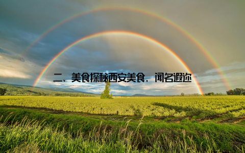 二、美食探秘西安美食, 闻名遐迩